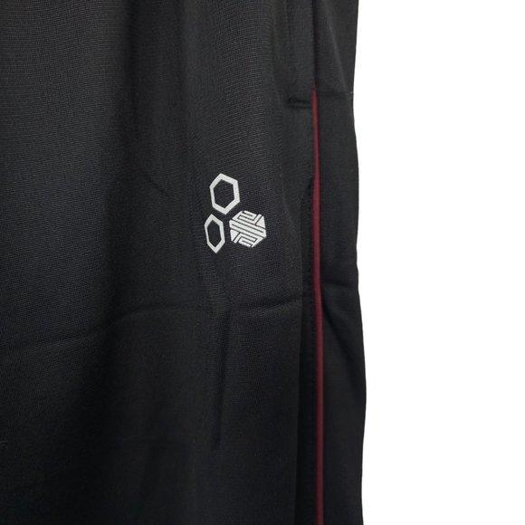 Tek Gear Training Pant Mens S Piped Tricot Drawstring Elastic Waist Black NEW - Picture 7 of 13